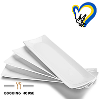 Набор тарелок прямоугольных фарфоровых 36см, 4шт Cooking House