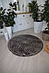 Килимок для ванної кімнати круглої форми ворсовий бавовняний натуральний діаметр Ø 120 см Туреччина C&W, фото 4