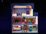 Ляльковий будиночок з меблями + подарунок LED освітлення,Дерев’яний ляльковий будинок, фото 2