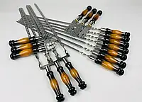 Багатофункціональна виделка для зняття м'яса і шашлику + відкривачка + ніж двоколірна ручка Kozak Grill, фото 4