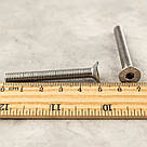 Гвинт М 6х50 мм DIN 7991 c потайною головкою і внутрішнім шестигранником з нержавіючої сталі А2, фото 4