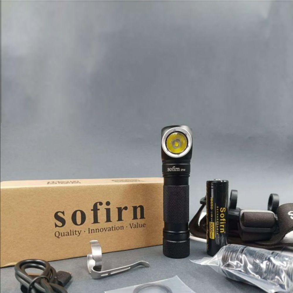 Ліхтар налобний Sofirn SP40A 5000K,18650,18350,TIR 1200lm,Type-C USB, Ліхтарик з магнітом