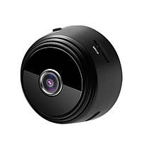 Мини камера видеонаблюдения WiFi A9 Mini с записью для безопасности дома 1080p, ночная съёмка, слот microSD