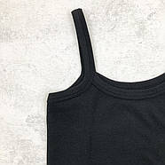 Чорна бавовняна жіноча майка в рубчик Berrak Туреччина M, фото 3