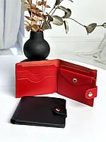 Жіночий гаманець з натуральної шкіри невеликого розміру у двох кольорах, фото 3