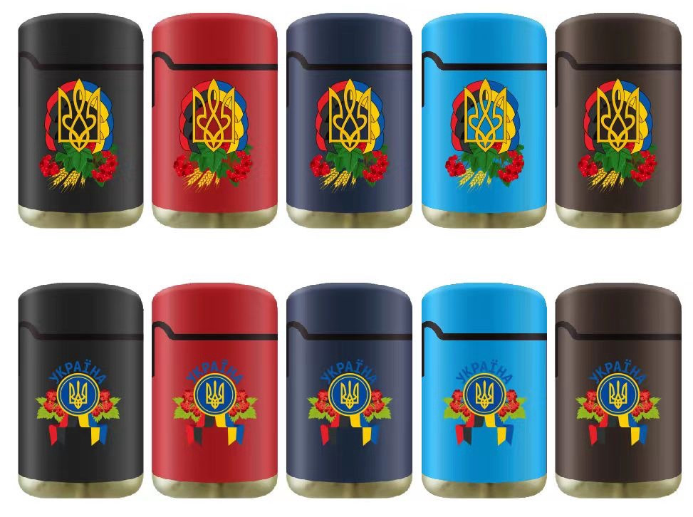 Набір запальничок Turbo Jet Герб України 10 шт