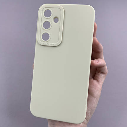 Чохол для Samsung Galaxy S23 FE чохол однотонний із захистом камери на телефон самсунг с23 фе молочний s2l, фото 1