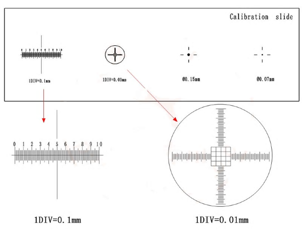 Об'єкт-мікрометр для мікроскопії Slide-8 X&Y X 0,01 мм, 0,1 мм дві шкали
