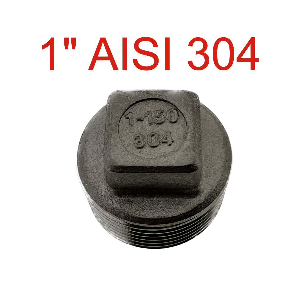 Заглушка нержавіюча Ду 25 1" зовнішня різьба, під ключ AISI 304