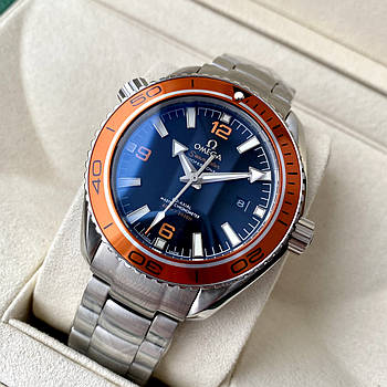 Чоловічий годинник Omega Seamaster Professional AAA механічний наручний на сталевому браслеті з календарем
