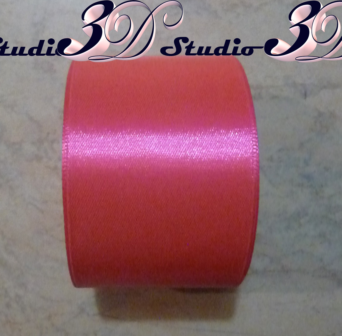 Стрічка атласна №14 (рожевий неон) завширшки 5 см, фото 1