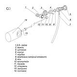 Арматура наповнення SoloPlast АН-01.00 підключення бічне, з важелем та ручкою, фото 3