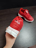 ЗНИЖКА! 36р - (22,7см) Кросівки Fila Disruptor Червоні, фото 5