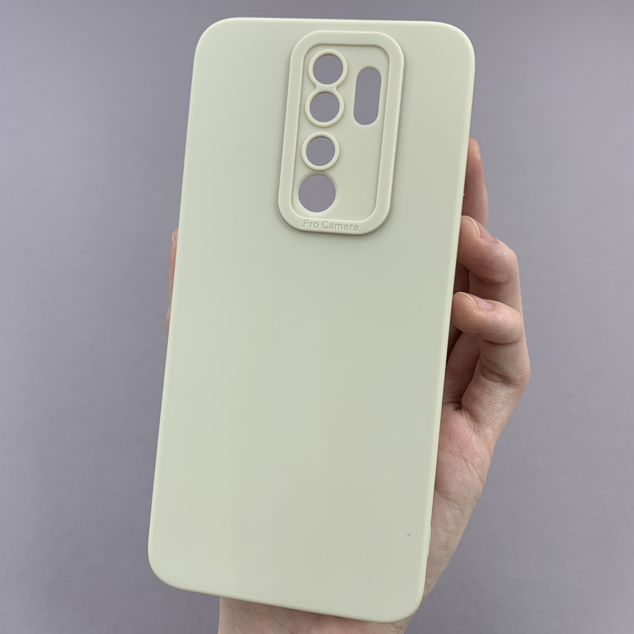 Чохол для Xiaomi Redmi Note 8 Pro чохол однотонний із захистом камери на сяомі редмі нот 8 про молочний s2l
