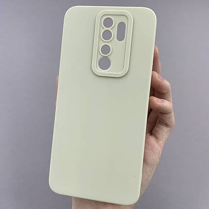 Чохол для Xiaomi Redmi Note 8 Pro чохол однотонний із захистом камери на сяомі редмі нот 8 про молочний s2l, фото 1