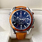 Чоловічий годинник Omega Seamaster Professional 007 Chrono Orange AAA наручний кварцовий з хронографом і сапфіром, фото 2