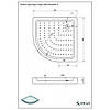 Душовий піддон Swan Rico 90х90х15 см напівкруглий акриловий, фото 6