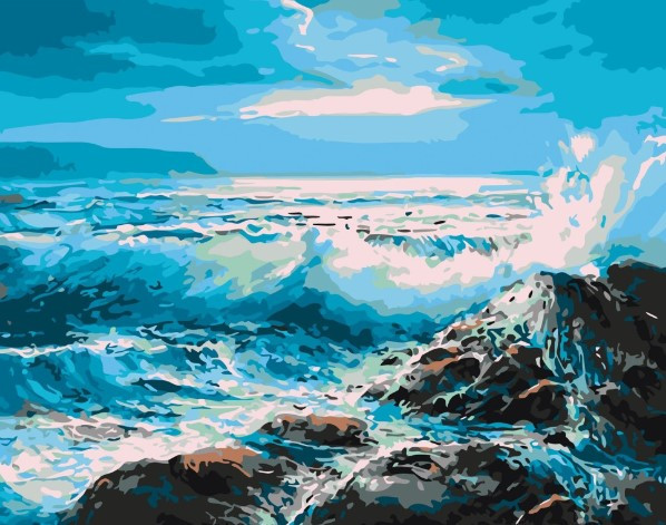 Картина за номерами БУРХЛИВЕ МОРЕ. Пейзаж 40*50 см Art Craft 10614-AC