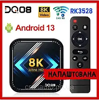 Игровая приставка Смарт ТВ Android Smart TV Android 13 8k Ultra HD 4G/32G H96