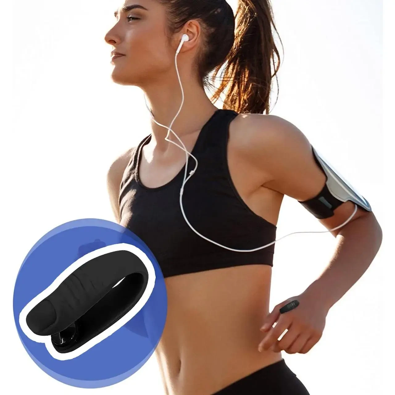 Магнітна кліпса від головного болю Headache relief Синя