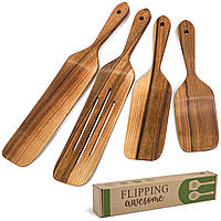 Кухонный набор Teslyar деревянные лопатки Премиум с 4 предметами