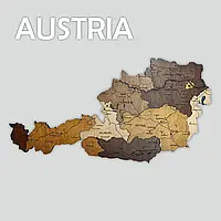 Деревянная 3D карта Австрии