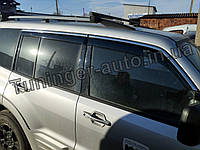 Дефлектори вікон (вітровики) з хромом Mitsubishi Pajero Sport 1997-2008 (Uncle/Тайван)