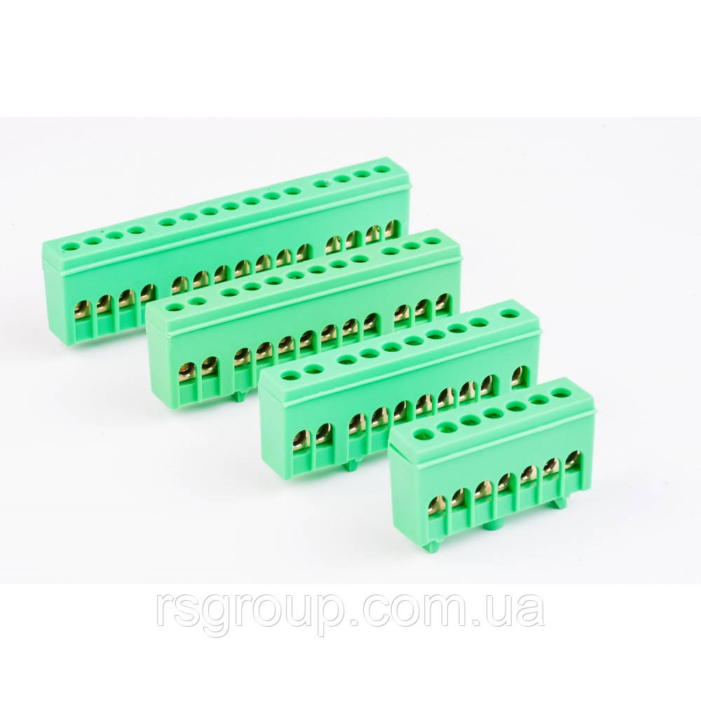 Шина РЕ (земля) в оболонці на DIN-рейці 15 отв.