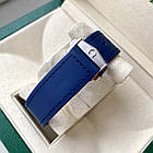 Чоловічий годинник Omega Seamaster Chronometer Blue Gold AAA наручний кварц із хронографом на каучуковому ремінці, фото 5