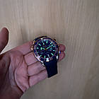 Чоловічий годинник Omega Seamaster Chronometer Blue Gold AAA наручний кварц із хронографом на каучуковому ремінці, фото 9