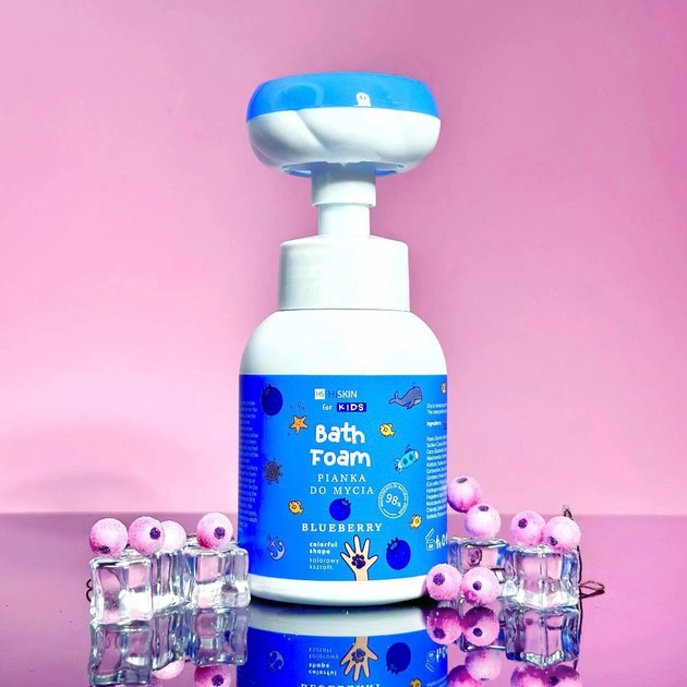 Мило-пінка для рук з ароматом чорниці "Лапка" - HiSkin Bath Foam Scent Blueberry Colorful Shape
