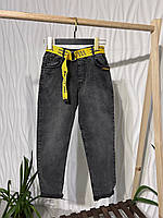 ALTUN детские джинсы МОМ для мальчика,серые,размер 122,134 см.Турция