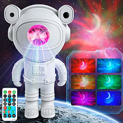 Нічник проектор зоряного неба Космонавт, з USB та пультом / Дитячий лазерний нічник зіркове небо