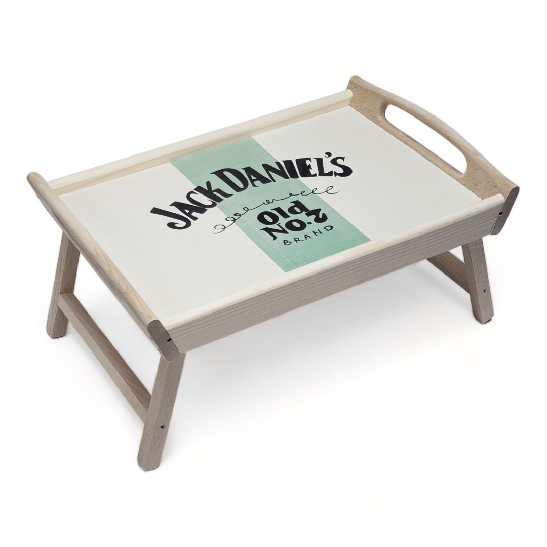 Столик для сніданків на ніжках 42х27х20 см. Дерев'яний піднос з ніжками. Столик тацю, фото 1