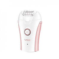 Епілятор для тіла VGR V-705, жіноча електробритва для ніг, бікіні-триммер. Колір: рожевий
