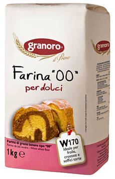 Борошно Granoro Farina "00" per dolci, 1 кг, 10 уп/ящ