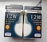 Лампа LED 12 Вт світлодіодна нейтрального білого світіння 1200 Lm 4000 К Е27 куля LM278, фото 6