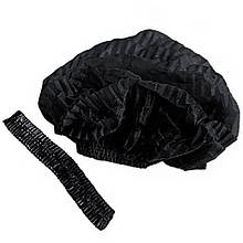 Одноразова шапочка Vian зі спанбонду, чорні, 100 штук