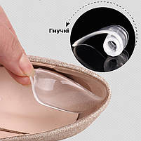 Силіконові вкладиші у взуття від натирання 3мм. Гелеві вставки від мозолів для взуття. П'яткоутримувач, фото 6