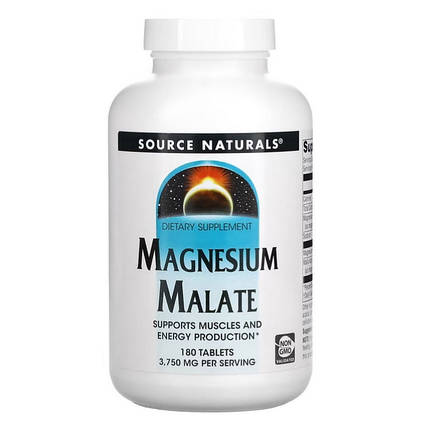Малат Магнію Source Naturals Magnesium Malate 180 tab, фото 1