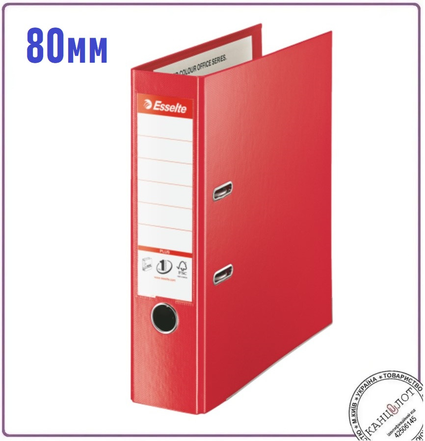 Папка-реєстратор ESSELTE MAXI, А4+, 80мм, червоний (81183), фото 1