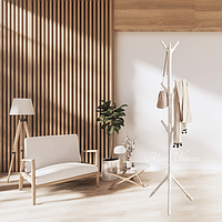 Металева вішалка для верхнього одягу COAT Rack, підлогова вішалка-стійка на 9 гачків CR-2356-White