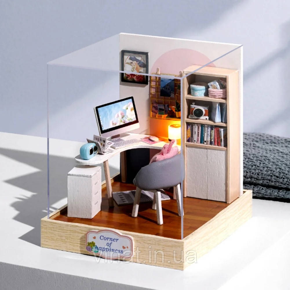 Румбокс Конструктор 3D DIY Cute Room Corner of Happiness Ляльковий будинок QT-030, фото 1