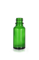 Зелёный стеклянный флакон для косметики, сывороток, лекарств, витаминов, 20 мл