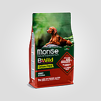 Сухой беззерновой корм Monge Dog Bwild Grain Free для взрослых собак всех пород с ягненком 2.5 кг