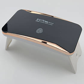 Міні UV/LED лампа Sun 13 Plus для сушіння нігтів (гель лаку, гелевих типс, верхніх форм) на USB, складана, 60 Вт. Чорний