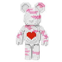 Конструктор Magic Blocks "Сердце" на 3031 деталь. Мишка Bearbrick 40,5 см