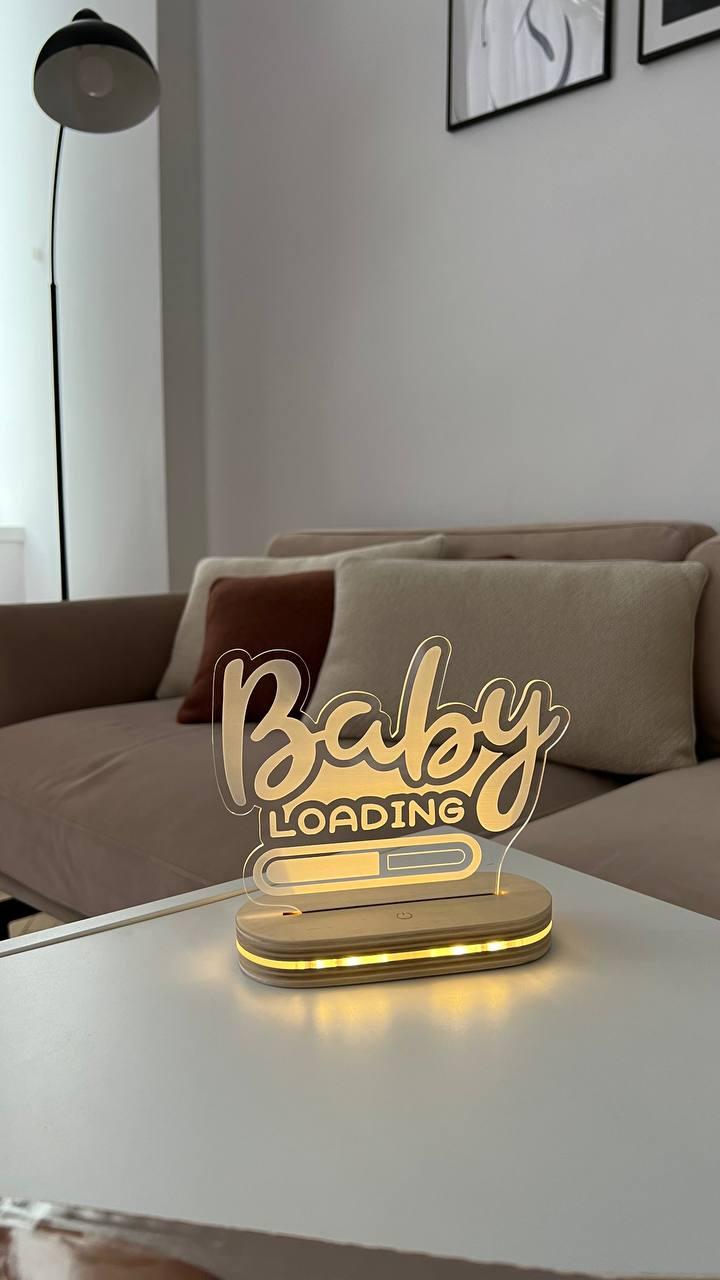 Ночник с подсветкой, для будущих мам, baby shower с USB разъемом, 17 на 13 см - фото 3 - id-p2121054539