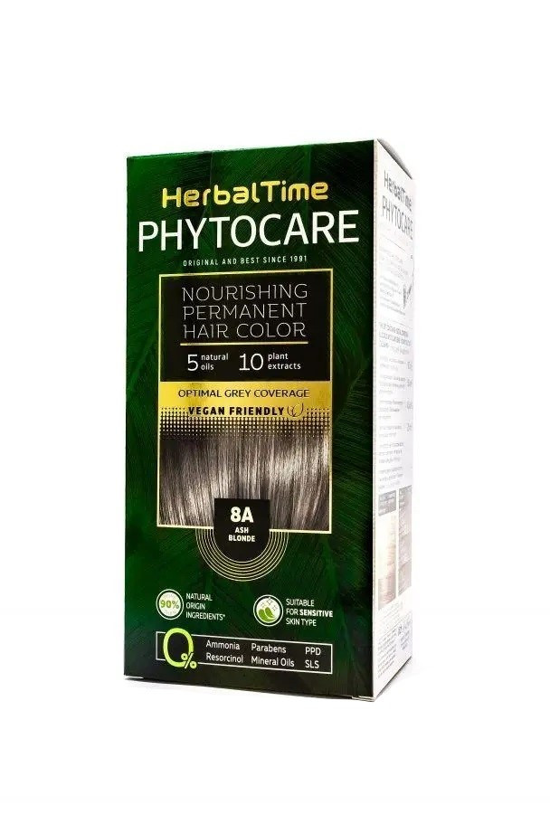 Фарба для волосся безаміачна Herbal Time Phytocare №8А Попелясто-русявий 125 мл