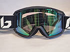Гірськолижна маска Bolle Maddox Black Corp Matte Лінза Фотохромная S1-S3 Phantom Green Emerald Photochromic, фото 7